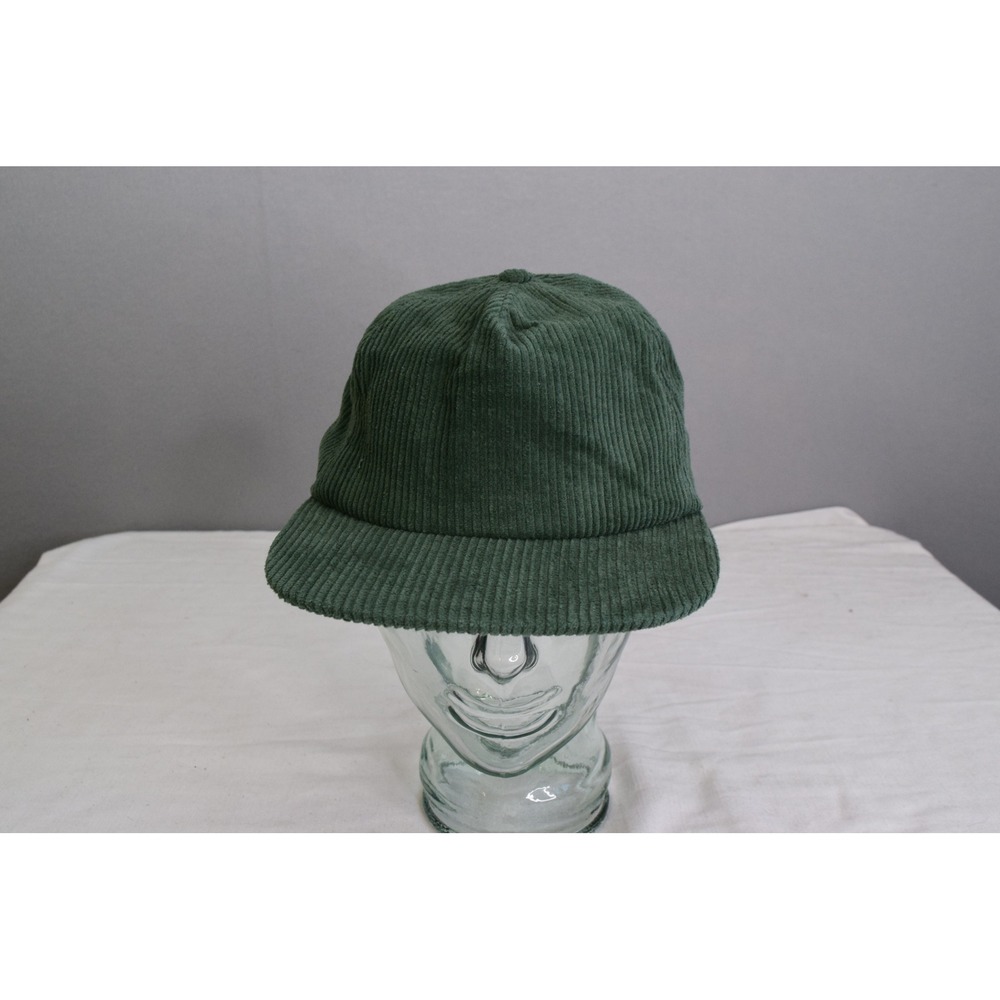 Stuntin Corduroy Snapback Hat OS Green Flat Brim Streetwear Cap